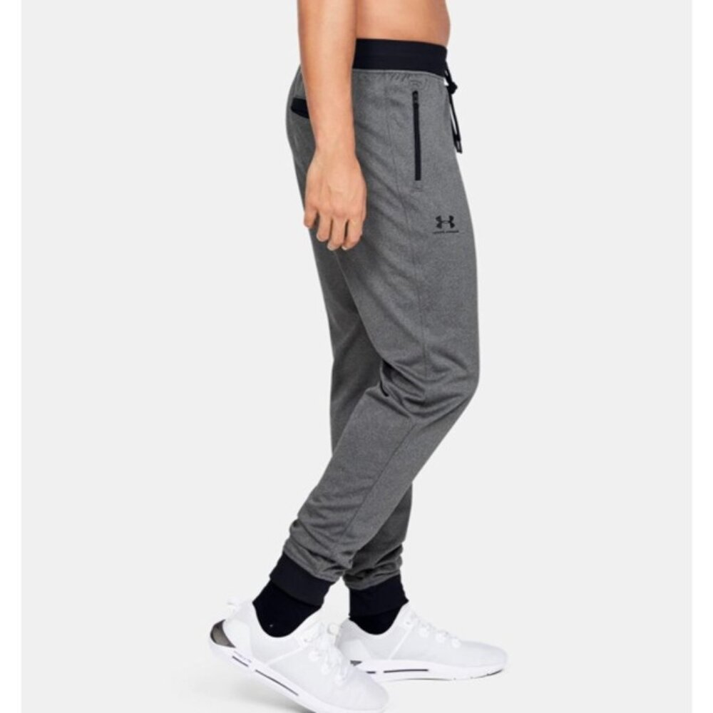 Under Armour 1290261 Carbon Heather Black UA Sport Style Joggers Mens Large